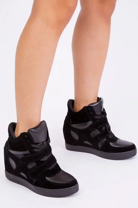 ‘Hitop’ Wedge Trainers With A Front Lace Up