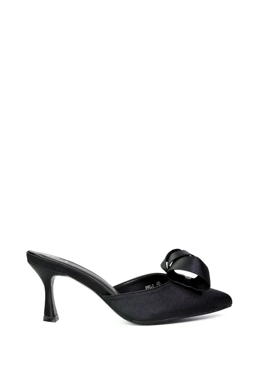 ‘Keri’ Pointed Mid Stiletto Heel Court Shoe Mules