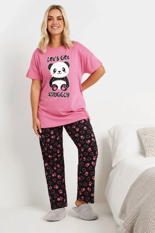 ‘Let’s Get Snuggly’ Wide Leg Pyjama Set
