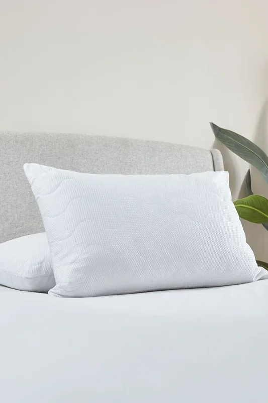 ‘Luxury Quilted Comfort’ Embossed Pillow Pair
