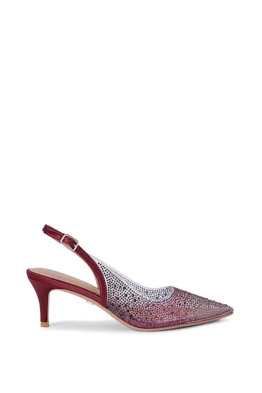 ‘Positano Vinyl Sling Low’ Heels