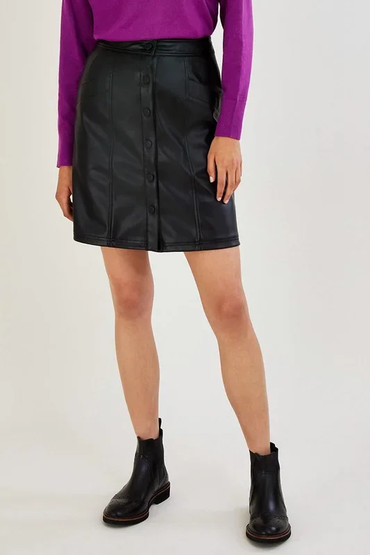 ‘Shirley’ PU Leather Mini Skirt