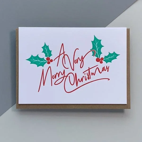 A Very Merry Christmas Letterpress Card