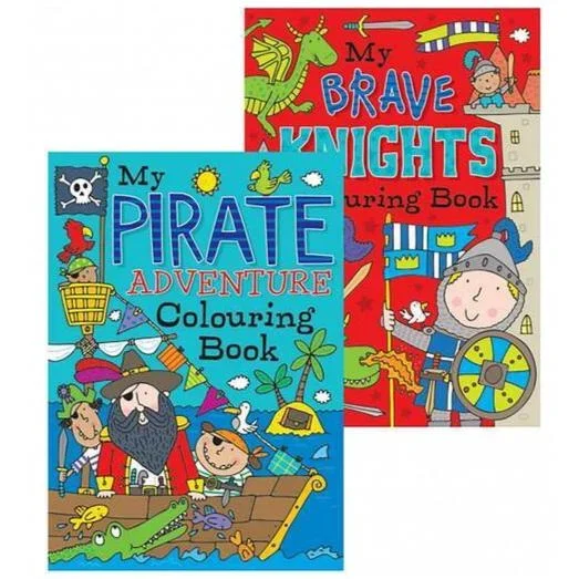 A4 Colouring Book Pirates & Knights – Case of 12
