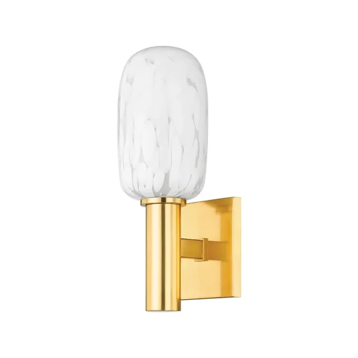 Abina Wall Sconce In Aged Brass Color
