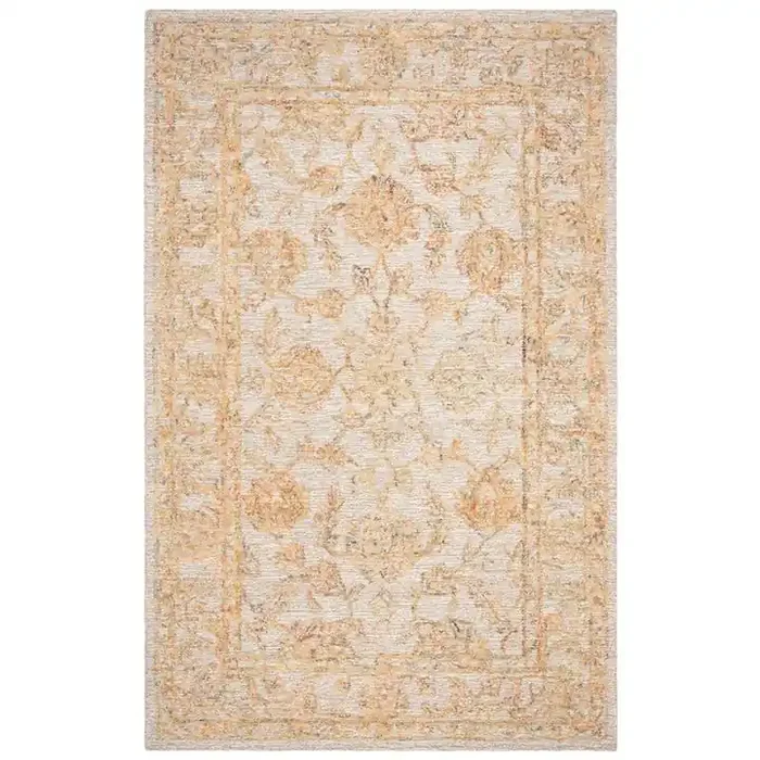 Abstract, BEIGE / GOLD, 2‘-3″ X 8‘, Area Rug