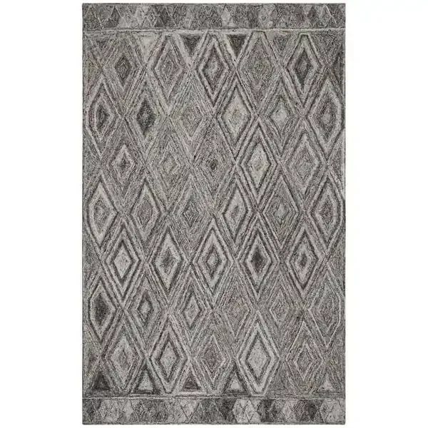 Abstract, GREY / BLACK, 5‘ X 8‘, Area Rug, ABT618F-5