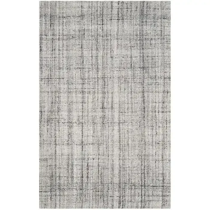 Abstract, GREY / BLACK, 6‘ X 6‘ Round, Area Rug, ABT141B-6R