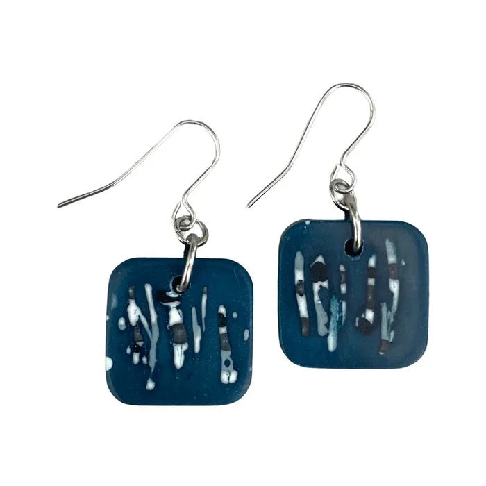 Abstract Square Drop Earrings