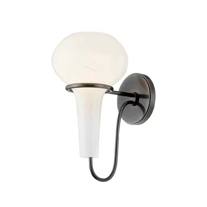 Adams Corner Wall Sconce In Black Nickel Color
