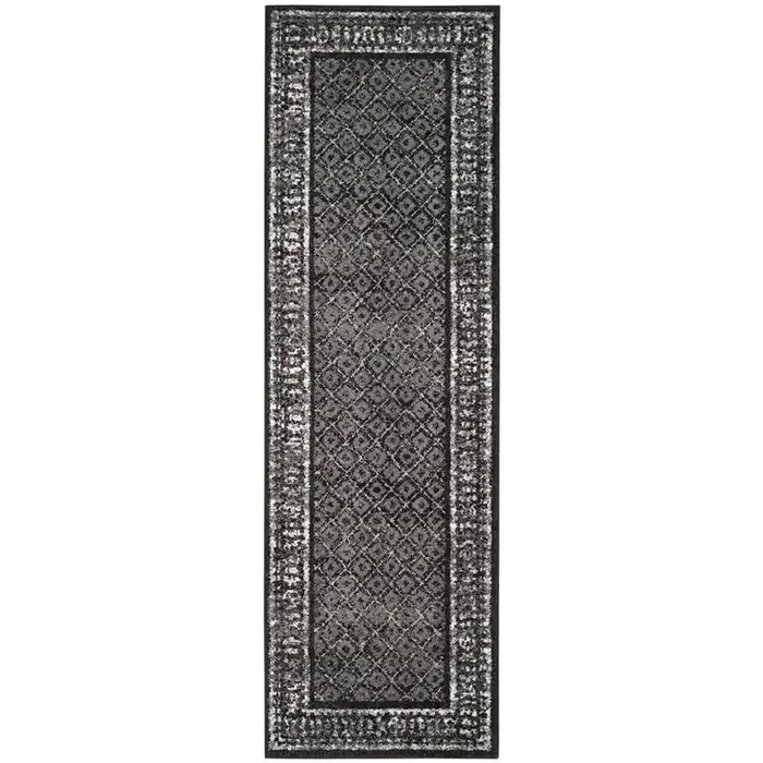 Adirondack, BLACK / SILVER, 2‘-6″ X 8‘, Area Rug, ADR110A-28