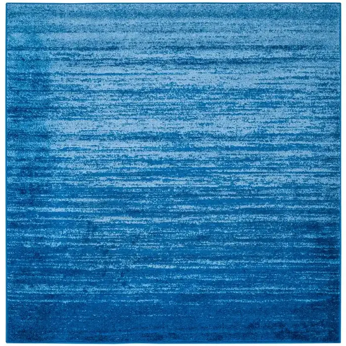 Adirondack, LIGHT BLUE / DARK BLUE, 10‘ X 10‘ Square, Area Rug