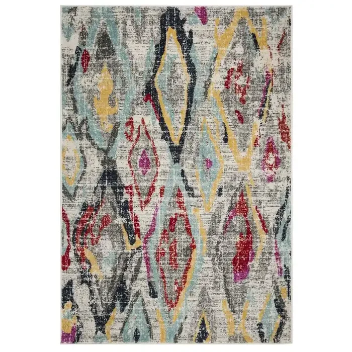 ADIRONDACK, LIGHT GREY / RED, 5‘-1″ X 7‘-6″, Area Rug, ADR209F-5