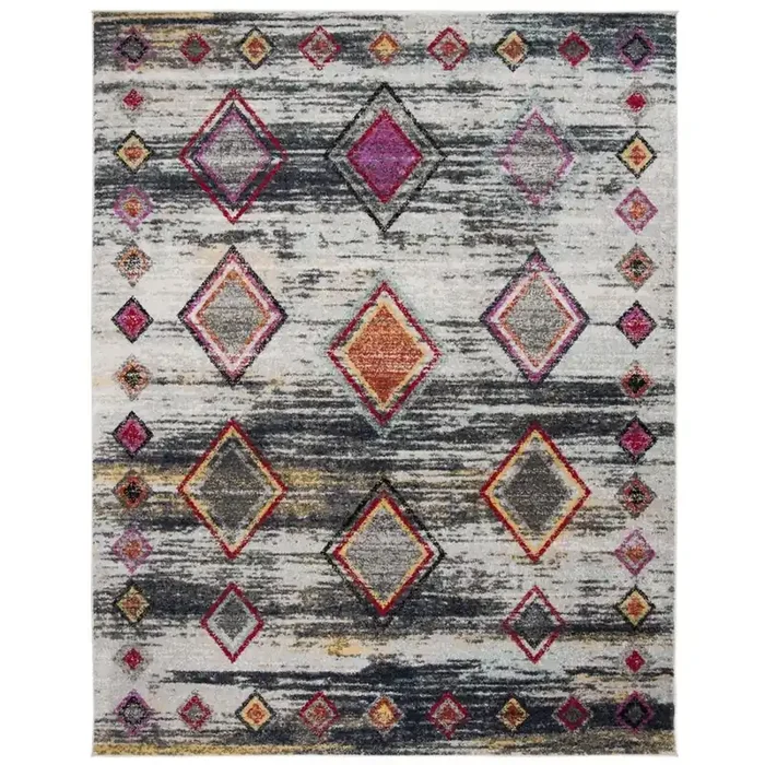 ADIRONDACK, LIGHT GREY / RED, 8‘ X 10‘, Area Rug, ADR205F-8