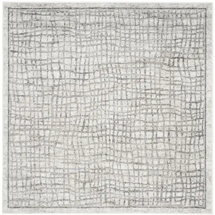 Adirondack, SILVER / IVORY, 6‘ X 6‘ Square, Area Rug, ADR103B-6SQ
