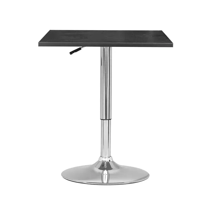 Adjustable Height Black Square Bar Table