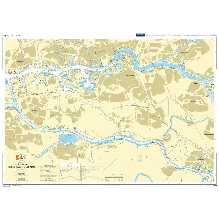 Admiralty Chart 208 – Rotterdam Nieuwe Maas & Oude Maas