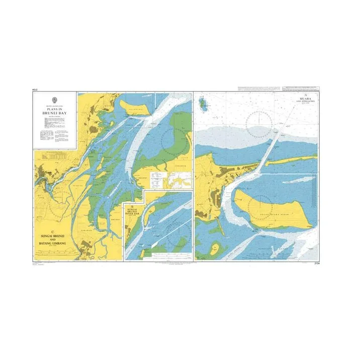 Admiralty Chart 2134 – Plans in Brunei Bay
