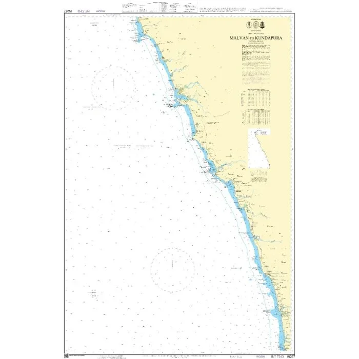 Admiralty Chart IN257 – India – West Coast, Malvan to Kundapura