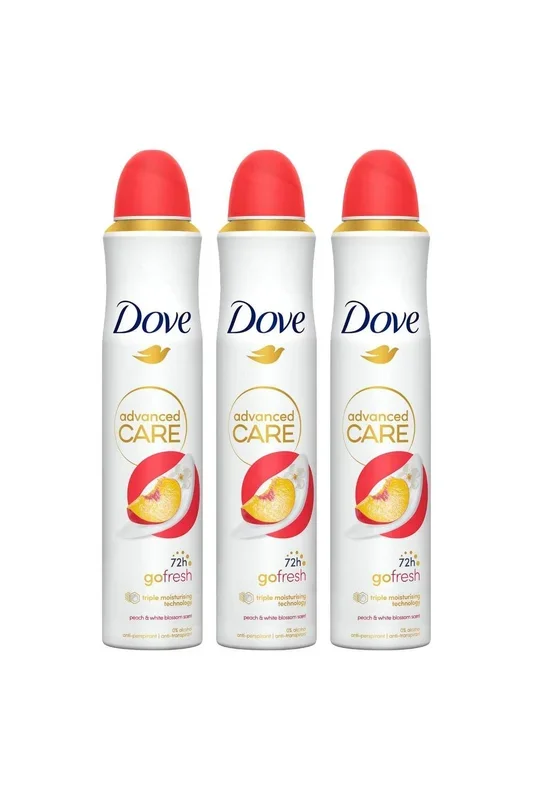 Advanced Care ‘Antiperspirant’ Spray Peach&White Blossom, 3x200ml