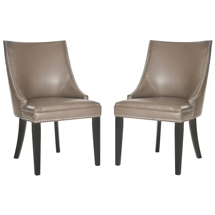 AFTON 20‘‘H SIDE CHAIR (SET OF 2) – SILVER NAIL HEADS, MCR4715F-SET2