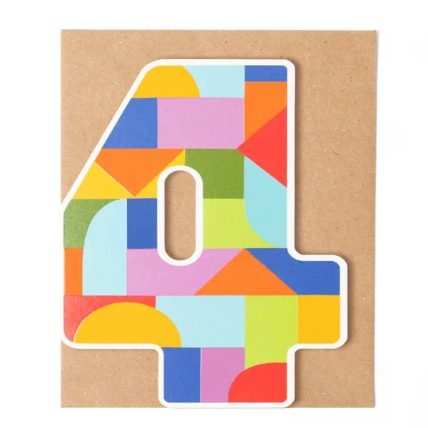 Age 4 Birthday Block Card