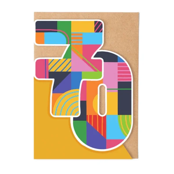Age 70 Birthday Block Card