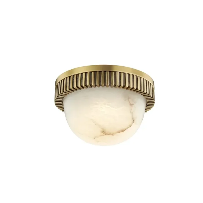 Ainsley Flush Mount In Aged Brass Color