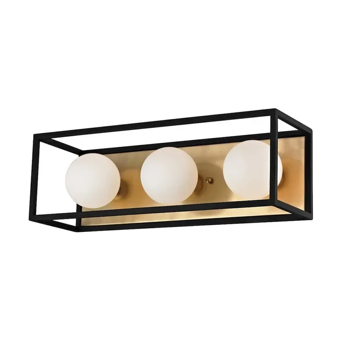 Aira Bath And Vanitywall Sconce In Aged Brass/Black Color