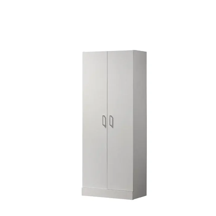 Alara White 60″ Height Simplistic Modern Double Door Storage Cabinet