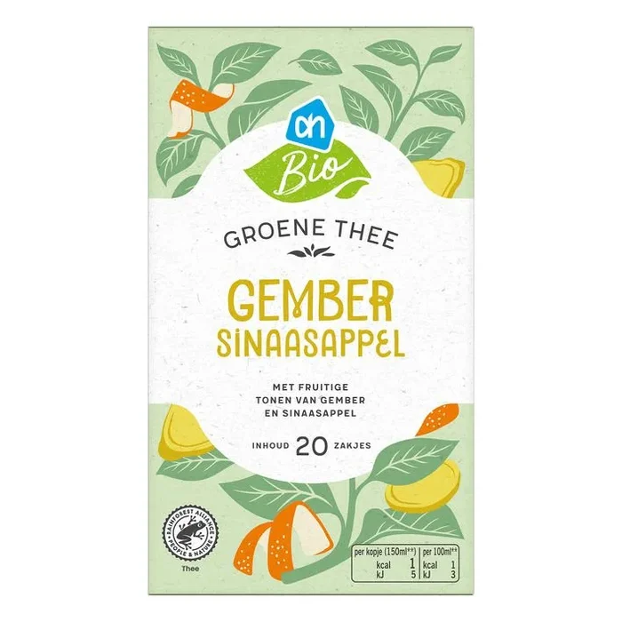 Albert Heijn Organic green and white tea ginger and orange