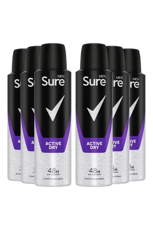 Alcohol-Free Men Motion Sense ‘Body Spray Deodorant’, 6x150ml