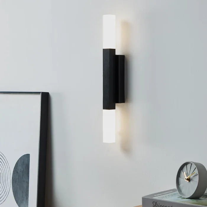 Alcudia Metal & Plastic Bathroom Mirror Light, Black