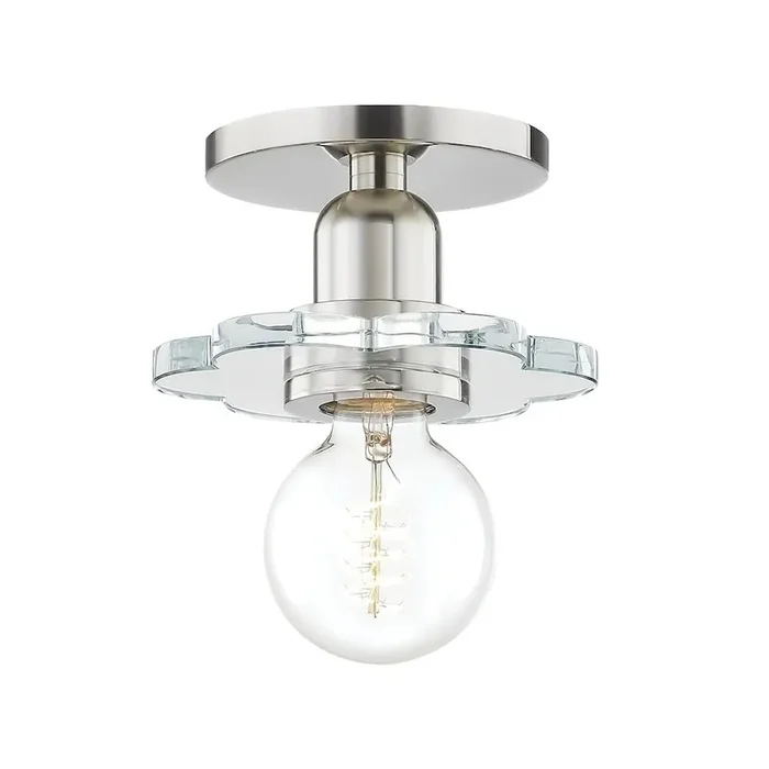 Alexa Wall Sconce In Polished Nickel Color