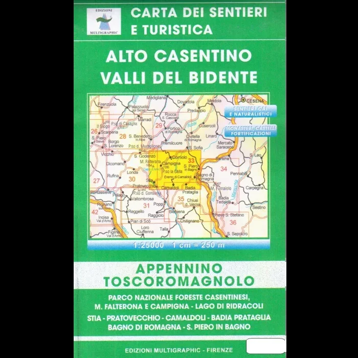 Alto Casentino · Valli del Bidente, Italy [33] Edizioni Multigraphic Hiking Map | 1:25,000