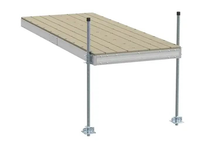 Aluminum Stationary Dock 4‘x10‘ with Resin Top