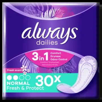 Always Dailies normal fresh and protect with fresh perfume pantyliners small