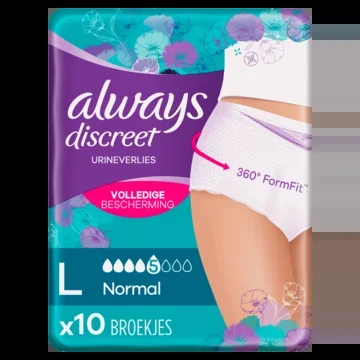 Always Discreet normal pants for urine loss