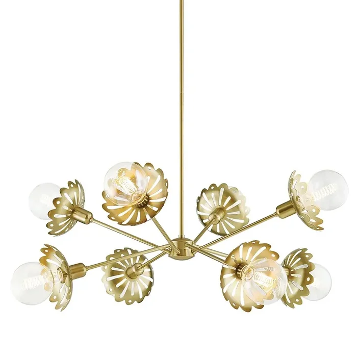 Alyssa Chandelier In Aged Brass Color