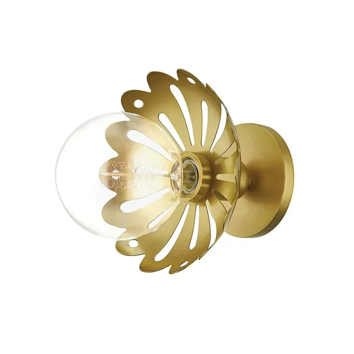 Alyssa Wall Sconce In Aged Brass Color