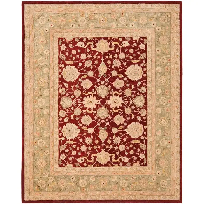 ANATOLIA, RED / MOSS, 8‘ X 10‘, Area Rug