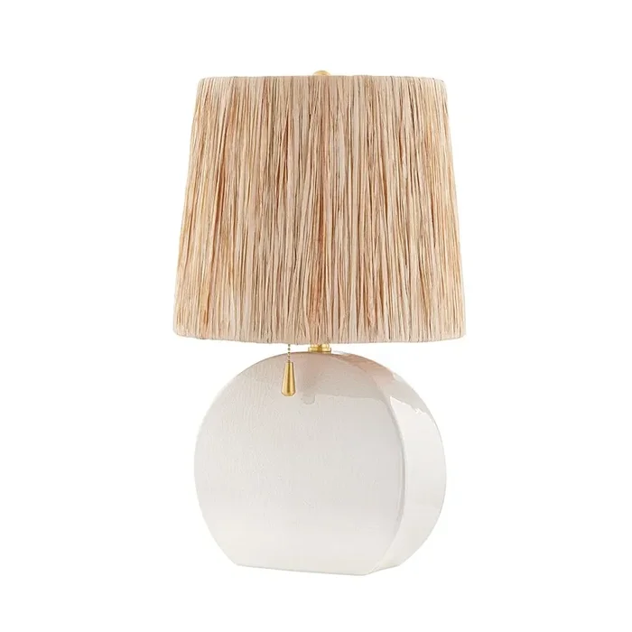 Aneesa Table Lamp In Aged Brass Color
