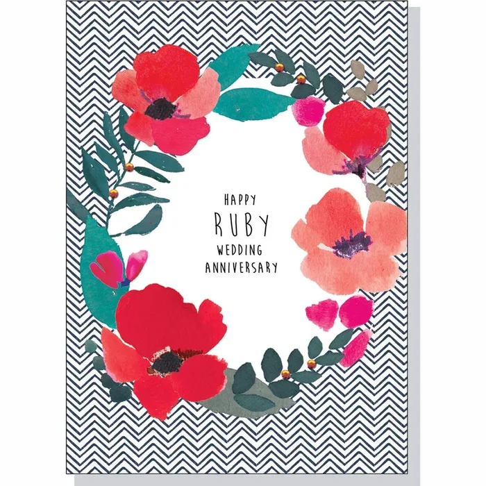 Anniversary Card – Ruby Wedding