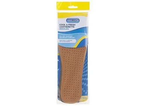 Anti-Odour Cool & Fresh Leather Look Insoles – Case of 12