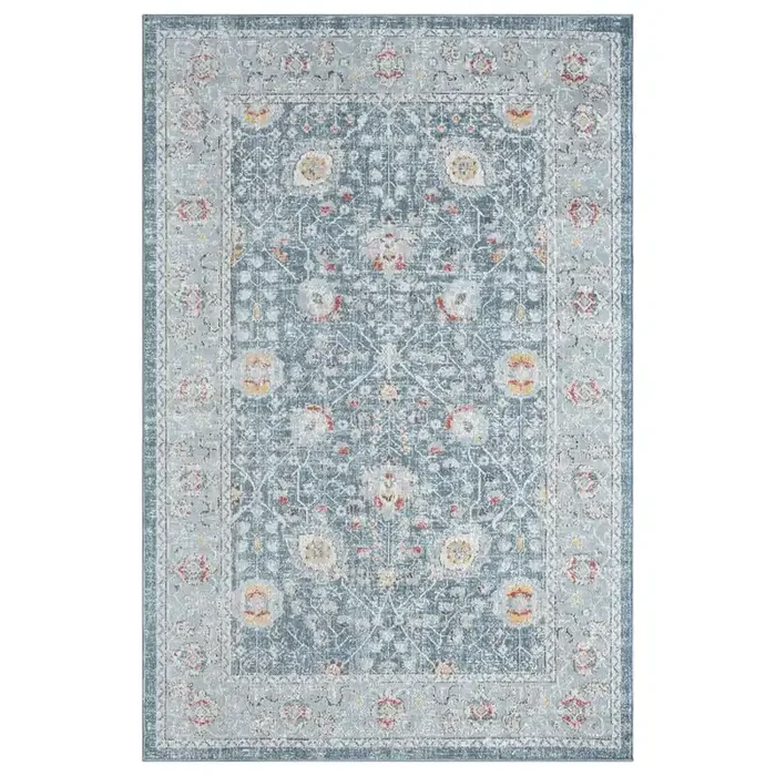 Antiquity Durable Performance Area Rug Outdoor in Blue, 7‘9″ x 9‘9″