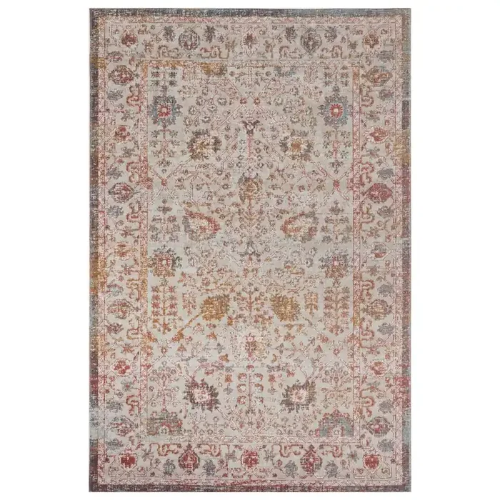 Antiquity Durable Performance Area Rug Outdoor in Red/Multicolored, 5‘3″ x 7‘10″