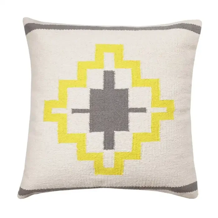 Apollo Cotton Poly Filled Pillow in Gray/White, 20″ x 20″