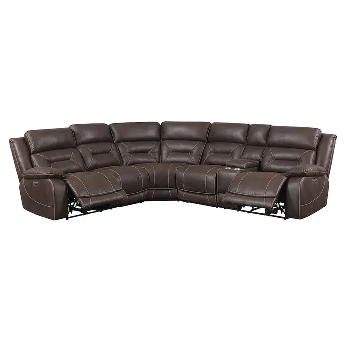 Aria 3PC Reclining Sectional – Saddle Brown