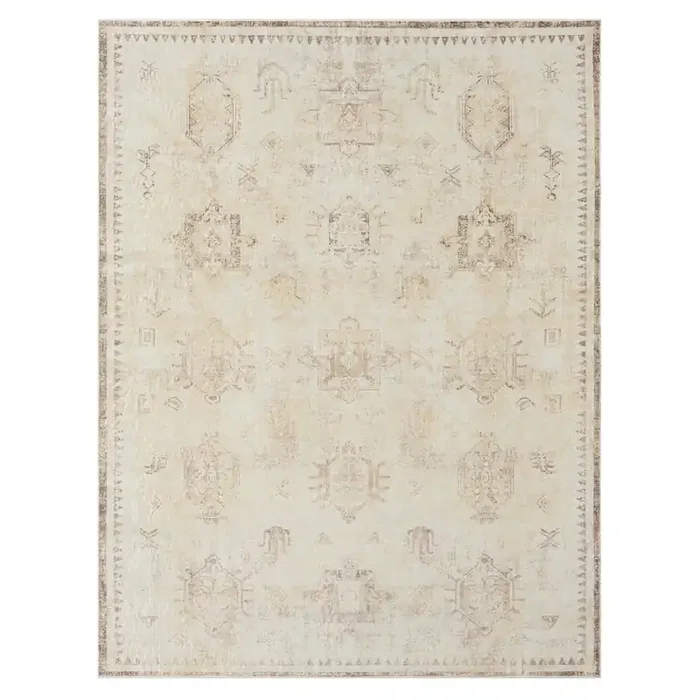 Aria Durable Performance Area Rug Indoor in Beige, 5‘3″ x 7‘
