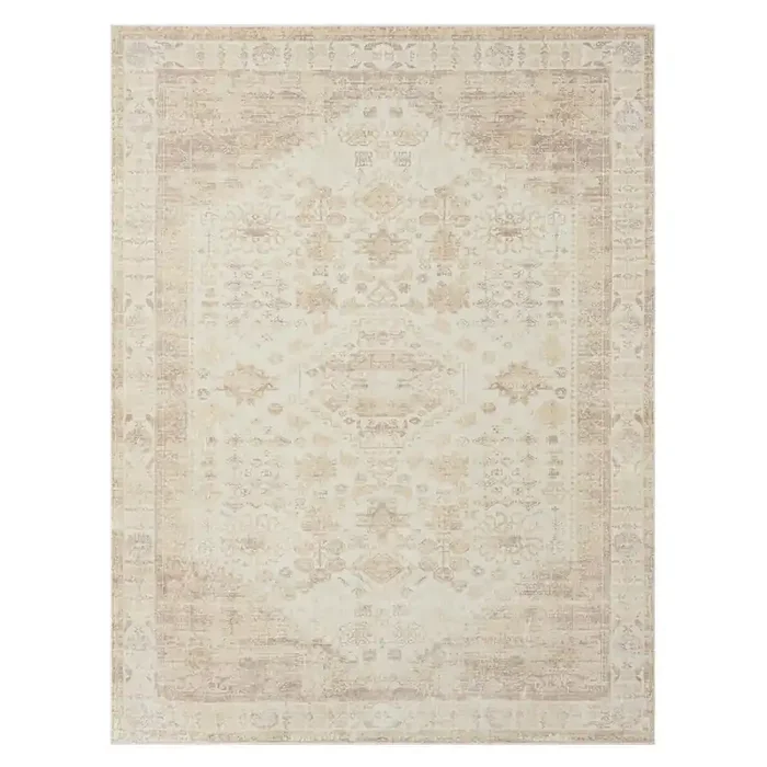 Aria Durable Performance Area Rug Indoor in Beige, 7‘10″ x 9‘10″